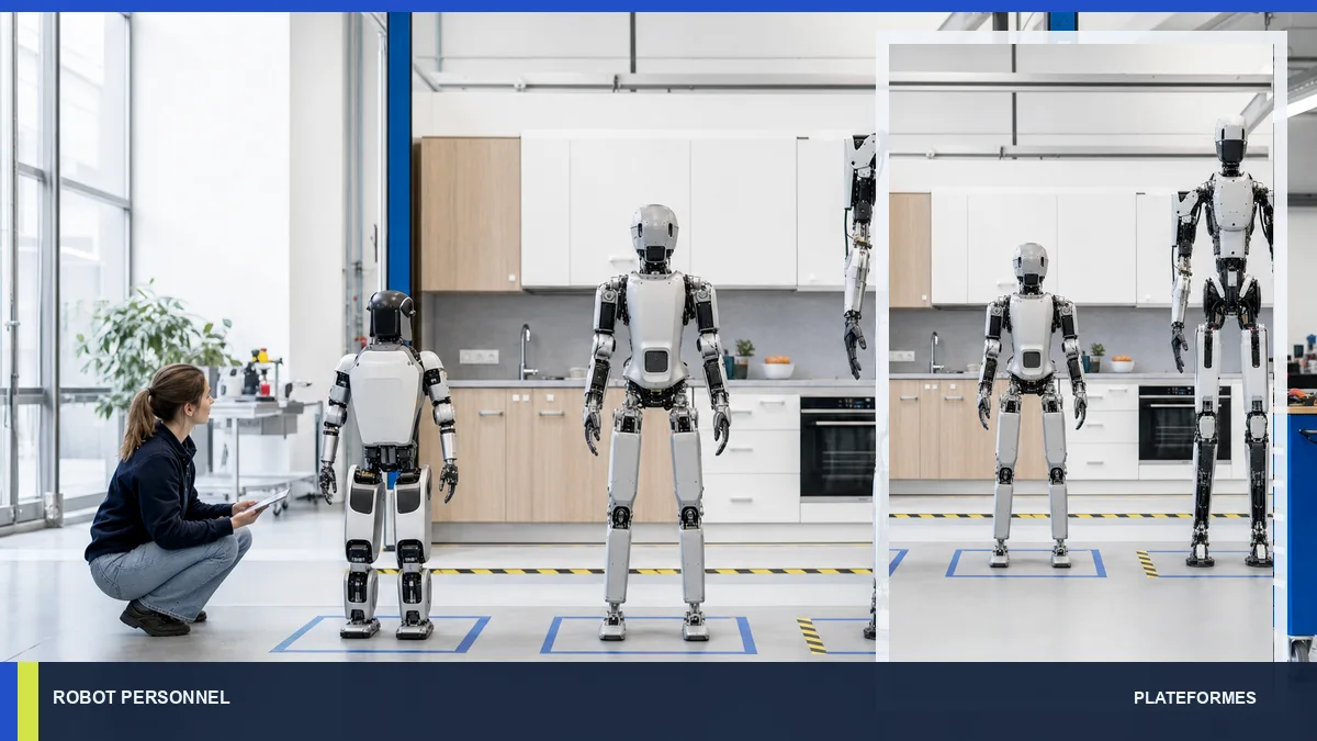 Trois gabarits humanoïdes mesurés dans un laboratoire d’essai.